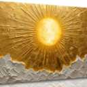 Boho Sun Canvas Wall Art Bohemia Minimalism Golden Abstract Sunrise Sunset Modern Luxury Painting Picture Wall Decor Poster Print Artwork for Living Room Bedroom Office Home Decoration