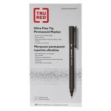TRU RED Staples Permanent Markers Fine Tip 