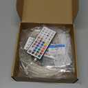 100ft Outdoor Rope Light, IP68 Waterproof 25 Color Changing String Lights with 149 Modes, Warm White & RGB LED Multicolor Twinkle Fairy Tube Lights for Indoor & Outside Railing, Balcony, Patio Decor