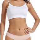 voenxe Seamless Women Underwear Thongs,No Show Ladies Thong,No Line Workout Breathable Comfortable Panties,Soft Undies,5-Pack (Beige, XS)