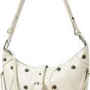 CLUCI Shoulder Bag,Purses for Women Dumpling Small Hobo Bags Vegan Leather Ladies Clutch with Adjustable Strap (Beige)