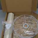 Beige Drum Lamp Shade, 13" Top x 13" Bottom x 10" High, Two Different Top Rings (Spider and UNO Fitter), Lamp Shade for Table Lamps Floor Lamps, Natural Linen Lampshade Replacement, Assembly Required
