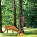 2 Pack Waterproof Deer Bag Feeder with Adjustable Strap, Hanging Gravity Deer Corn Feeder Camo Tree Hugger Game Feeder for Hunting and Feeding Wild Animals, 100 lb, Weatherproof Oxford Fabric