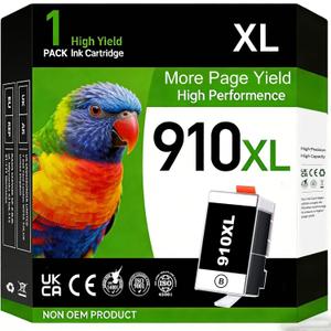 910XL 910 XL Black Ink Cartridges for HP Printers Compatible for HP Printer Ink 910 for HP 910XL Black Ink Cartridge HP910XL Works with HP OfficeJet Pro 8020 8025 8035 8028 8022 8010 8015
