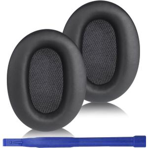 WH-CH710N Replacement Earpads Ear Cushions,Ear Pads for Sony WH-CH700N, WH-CH710N, WH-CH720N Headphones, Ear Cushions with Soft Protein Leather, Ear Comfort Memory Foam (Black)