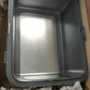 Litter Box with Lid, Stainless Steel Cat Litter Box, 12" Small Metal Litter Box for Kittens, Grey