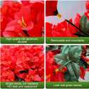 Faux Bougainvillea Artificial Flowers Plants for Outdoor Outside Summer UV Resistant, 2 PCS Fake Silk Long Trailing Vines for Front Door Porch Planter Balcony Patio Garden Decoration