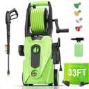 Commowner Electric Pressure Washer 5000 PSI 4.0 GPM Power Washers Electric Powered with 33ft Hose, 4 Nozzle and Foam Cannon, Powerwashers Cleaner Machine for Home, Cars, Patio, Green