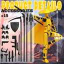 T13 Already Assembled Action Figure Accessories,T13 Multi-Jointed Movable 3D Printed Toys (Yellow-)