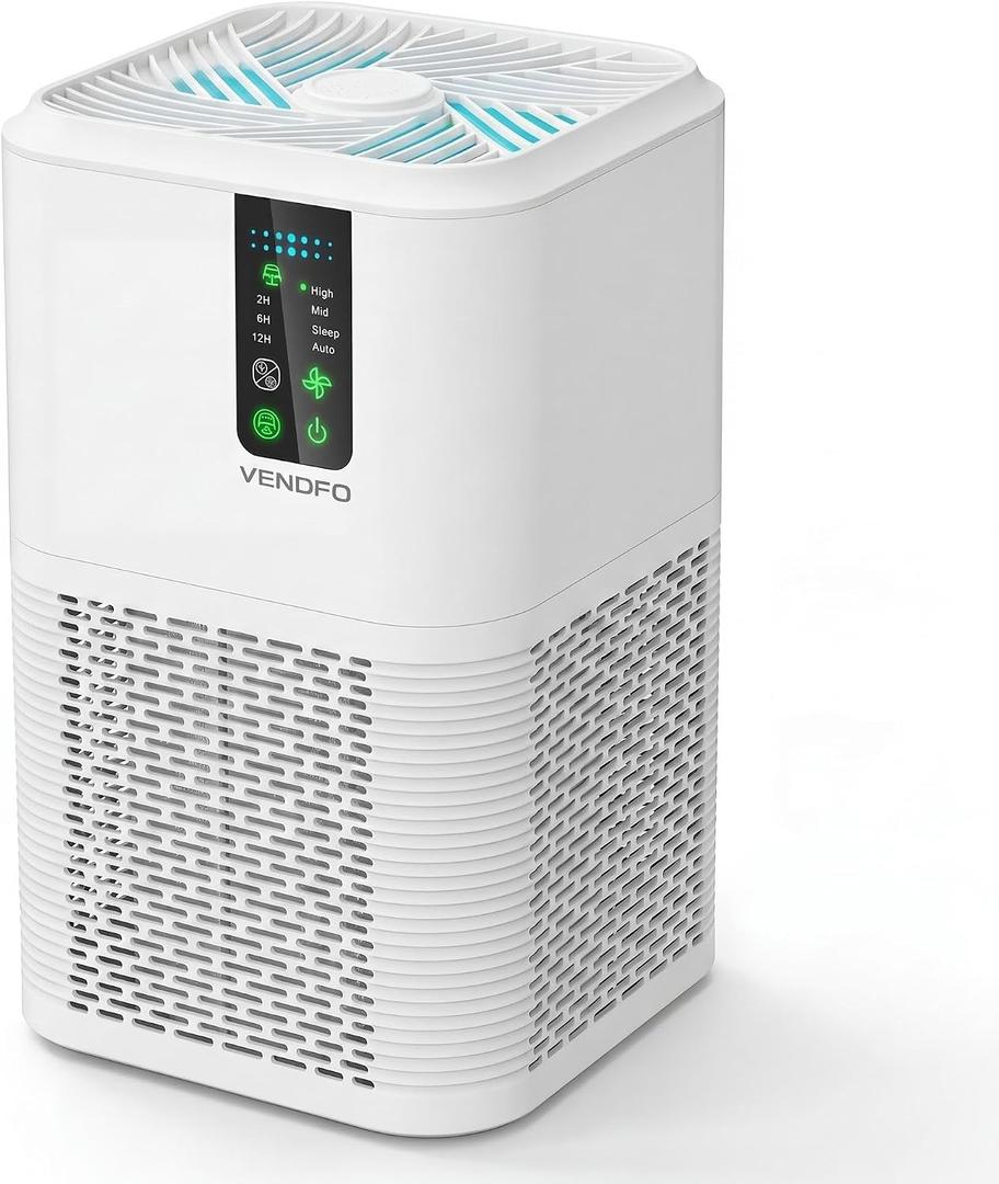 Air Purifier for Home Large Room Up to 1750ft, HEPA with Sleep Mode, Air Cleaner with Aromatherapy for Office, Living Room, Bedroom, Remove Smoke Odor, Home Pets, White