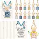 Vesici 24 Sets Nurse Practitioner Gifts for Woman Bulk 8ml Empty Car Diffuser Bottles with Thank You Cards Appreciation Gift for Rn Nicu Nurses Nursing Medical Assistant