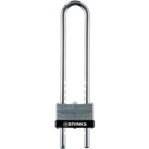 BRINKS - 44mm Laminated Steel Keyed Padlock with Adjustable Shackle - Chrome Plated with Hardened Steel Shackle (1 Count (Pack of 1))