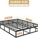 NHODIR 9 Inch Box Spring Queen Size Bed Base, Heavy Duty 3000LBS Metal Bed Foundation, Noise-Free & Tool-Free Easy Assembly,Mattress Support Base for Queen Bed