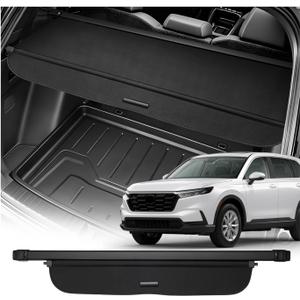 Powerty Retractable Cargo Cover for 2023 2024 2025 2026 Honda CRV, Carbon Fiber Texture Trunk Cover Privacy Screen Rear Security Shade for CRV Accessories