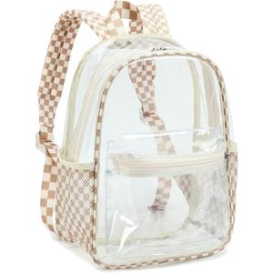 CAMTOP Clear Backpack for Stadium Events Approved Women Girls, Small Clear Bag for Concert, Work, Sporting Festival, Water Resistant Transparent Bag for School