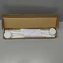 TEECK Shower Curtain Rod, 32-79 inch Adjustable Tension Spring, 1 Inch Shower Curtain Rod Tension, Anti-Slip, Rust-Proof, No Drilling, for Bathroom, White