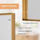 Melodieux Wall Vanity Bathroom Mirror for Over Sink, 30"x48" Rounded Rectangle Metal Deep Frame Wall Mounted Mirror Wall Decor for Living Room Hallway, Gold