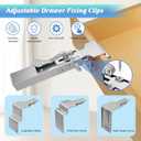 Drawer Front Installation Clamps Adjustable Drawer Fixing Clamp for Cabinet Installation Tools Drawer Front Fixing Clip, 2 Pack Efficient Drawer Face Panel Clamps