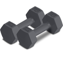 RBX Vinyl Coated Hand Weight Dumbbell Set - Hex Shaped, Roll Free for Body Building/Sculpting/Strength Training Exercise, (Set of 2) 5Lb