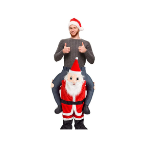 Christmas Santa Claus Costume Shoulder Carry Ride On Me Mascot Costume Fun Dress
