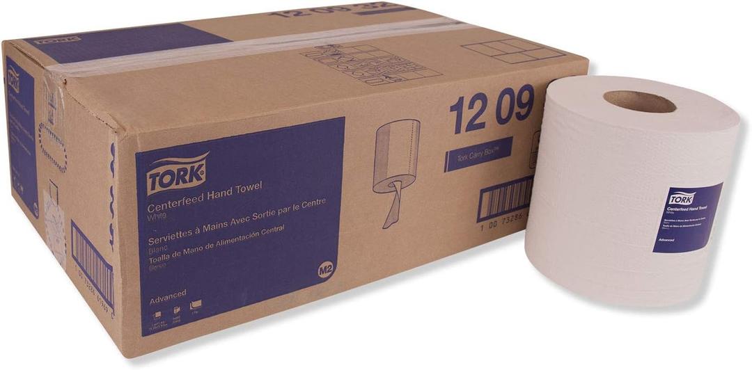 Tork 120932 Advanced 2-Ply Centerfeed Hand Towels, White