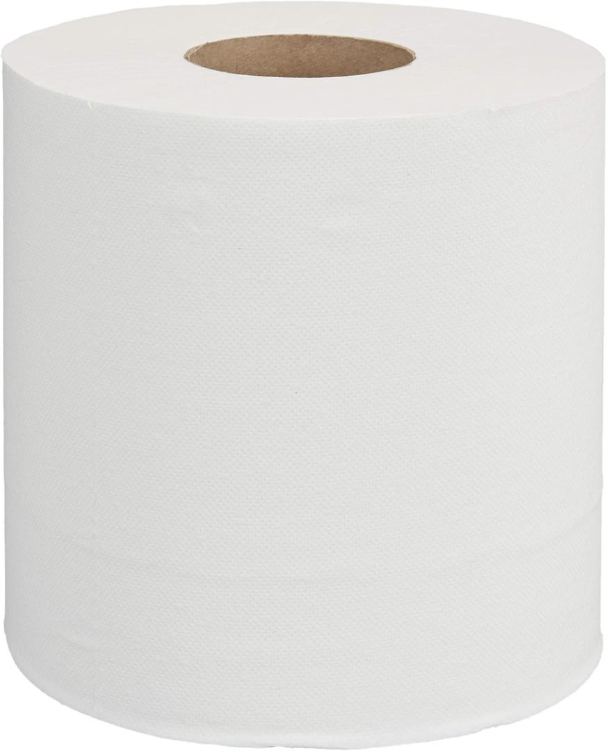 AmazonCommercial 2-Ply Soft, Absorbent Centerpull Paper Towels Compatible with Universal Dispensers, FSC Certified, 7.6 x 9 in, 6 Rolls, 600 Towels per Roll