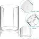 2 x Bathroom Cup Dispenser, Small Paper Cups Holder Fit 3oz Disposable Mouthwash Cup, Clear Plastic Cup Dispenser for Bathroom Vanity Countertop (4 Pack)