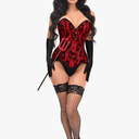 Daisy corsets womens Top Drawer 4 Pc Premium Devil Corset Costume, Size XL