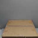 OIOG Round End Table with Drawer, Modern Wood Grain Side Table with Shelf, 2-Tier Nightstand with Drawer for Living Room, Bedroom, Rustic Brown and Black