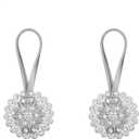 SUQ I OME 2 Pack of Crystal Curtain Magnetic Tieback Flower Curtain Clips Buckle with Stretchy Wire Rope Curtain Holdbacks for Home Office Decoration