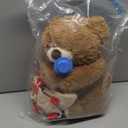 11.8 in Bouquet Teddy Bear Plush Toy, Rose Plush Bouquet, Romantic Flower Hat Bear Stuffed Plush, Perfect as a Birthday, Holiday for Boys and Girls (Brown - Small)