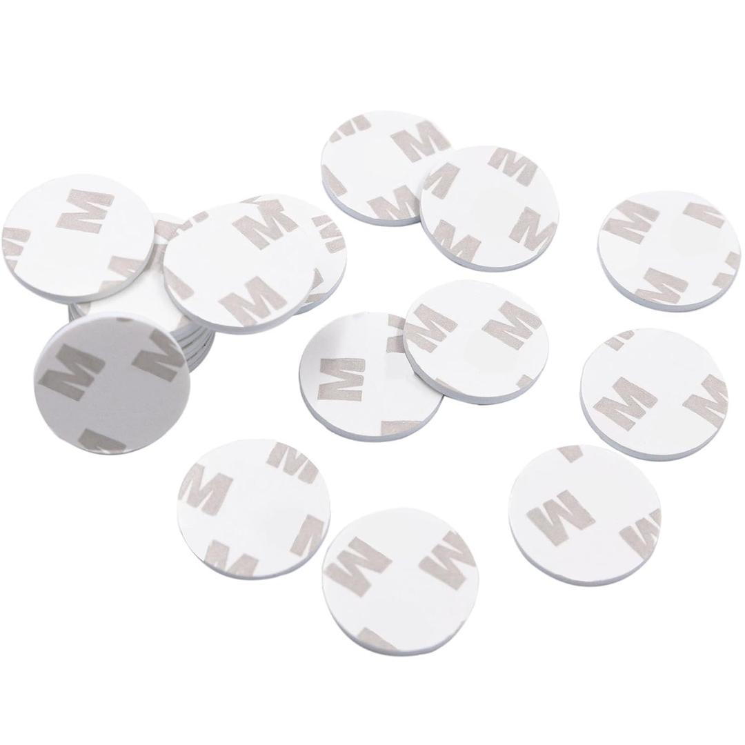 Double Sided Adhesive Pads,Round Sticky Pads Heavy Duty,Strong Mounting Tape,Pre-Cut Foam Pads, Waterproof for Walls Picture, Car, Home, Office (2 x 25mm)