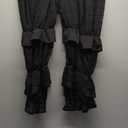 Women Lace Bloomer Pants Elastic Waist Victorian Pantaloons Ruffle Lace Trim Capris Pettipants Pajama Bottoms L