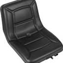 Universal Tractor Seat Black, Heavy Duty 220lb Capacity w/Drainage Hole & Slide Rails for Forklifts Tractors Mowers