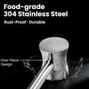 304 Stainless Steel Meat Tenderizer Mallet, Dual Side Meat Hammer Chicken Pounder, Heavy Duty Meat Beater for Steak and Beef, Meat Pounder Kitchen Cooking Mallet Dishwasher Safe
