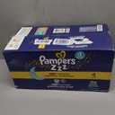 Pampers ZZZ Overnight Diapers, Size 4 (22-37 lbs), 104 Count, Nighttime Protection Disposable Baby Diaper, Night Time Leak and Skin Protection