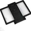 4 x Smart Phone Screen Magnifier Multi-Function Bracket for Cellphones Enlarged Display for Movies and Reading Compatibility Lightweight Portable Design Black (Medium)