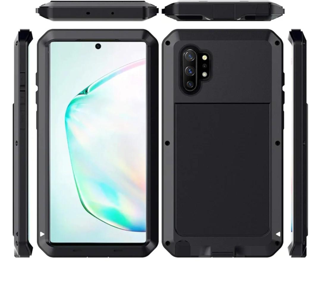 Metal Case for Samsung Galaxy Note 10 Plus, Heavy Duty Military Grade Rugged Armor Cover [No Built-in Screen] [Shock Proof] Hybrid Full Body Hard Aluminum & TPU Design [Non Slip] Protection Case