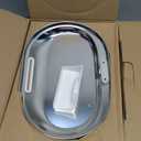 Uahpet Wireless Cat Water Fountain Stainless Steel Pro, External Pump Battery Operated Pet Waterer, Dog Drinking Dispenser with Water Level Window, 67oz/2L