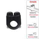 2 Buttons CNC Hand Control Momentary Switch Micro Switch, for 7/8 Inch 22mm Bars Handlebar Bobber Cafe Racer Chopper Universal