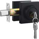 Door Lock with Key (Black(Circle))