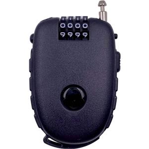 Bosvision Ultra-Secure 4-digit Combination Lock with 3 Feet Retractable Cable for Bike, Ski, Snowboard and Stroller (Black)