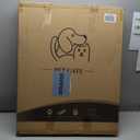 SNUOWU 4 Panels Full Matel Freestanding Dog Gates with Door, 96"Extra Wide 32"Tall Free Standing Dog Pet Gate for Indoor & Outdoor. Foldable Pet Fences for Doorways, House, Stairs, Porch, Deck, Yard