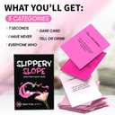 4 x SLIPPERY SLOPE The Ultimate Girls Night Party Game - 5 Topics, 5 Times The Fun - Hilarious Drinking Game for Fun Girls Nights, Bachelorette and Birthday Party