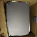 Simplehuman 45 Liter, 12 Gallon Liter Rectangular Hands-Free Kitchen Step Trash Can with Soft-Close Lid, Brushed Stainless Steel with Plastic Lid