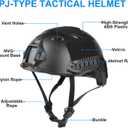 VPZENAR Airsoft Helmet and Mask, Full Face Mask with Detachable Goggles, Paintball Black Helmet with NVG Mount and Side Rail, Military Tactical Gear, 
Size	Adults Kids