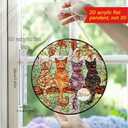Acrylic Suncatcher Window Hanging, Cats Sun Catcher Rainbow Indoor Window Decoration for Living Room Bedroom, Unique Gift for Mom Wife & Friends, 7.87 inches