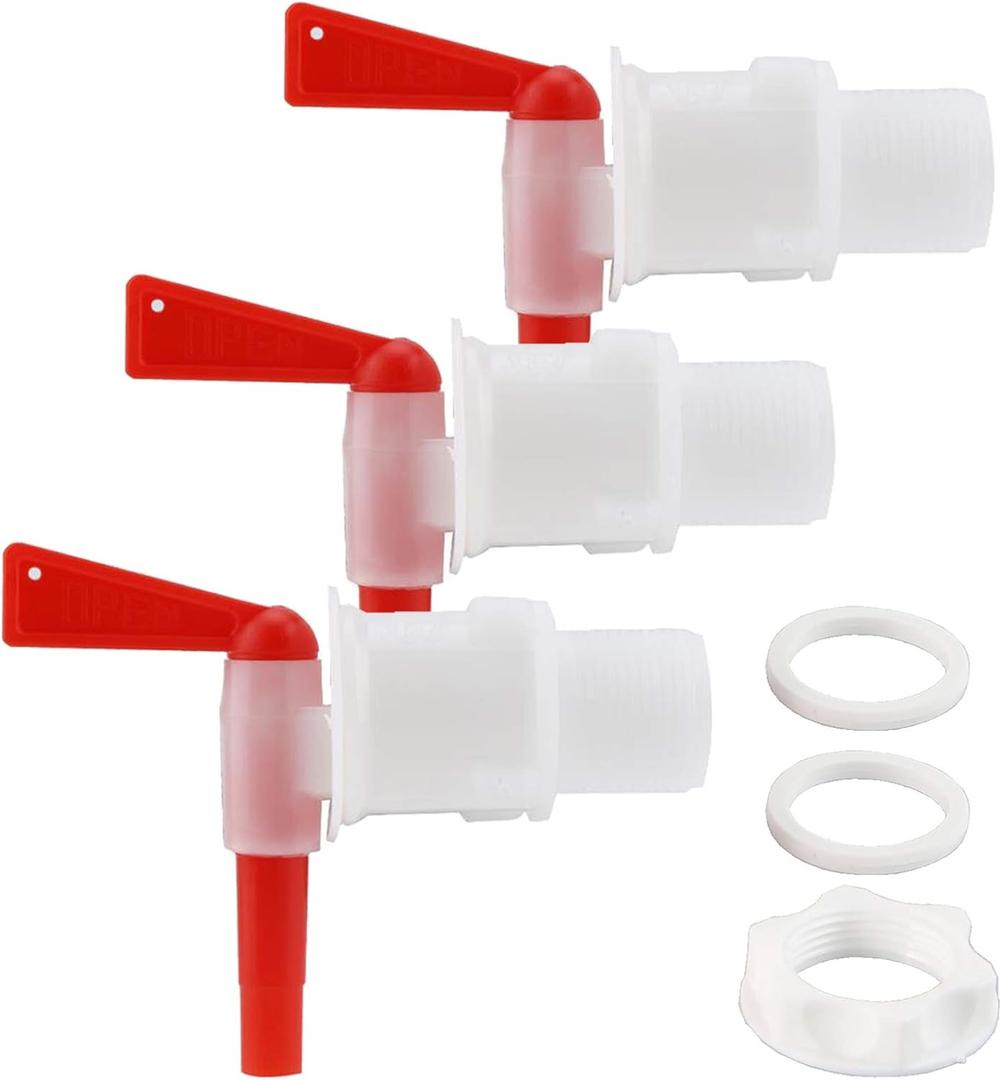 3 Pack Bucket Spigot 5 Gallon Bucket Spigot Plastic Bottling Bucket Spigot Tap Faucet Plastic Spigot for 5 Gallon Bucket Homebrew Wine Making Beer Brewing Bottling Bucket Fermenter Bucket