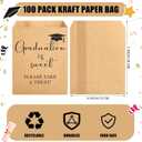 Teenyyou 100 Pcs Graduation Party Favors 2026 Congrats Grad Treat Bags 5 x 7'' Graduation Is Sweet Kraft Paper Bag Small Gift Wrapping for Cookie Candy Popcorn Snack Supplies(Brown)