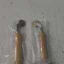 QWORK Brass Seam Roller, 2 Pack Roofing and Vinyl Flooring Detail Roller, with Wood Handle